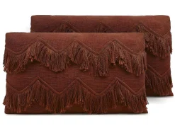 Set Van 2 Kussens 100% Katoen Met Franjes Bonel - 30 X 50 Cm - Terracotta-OZAIA Discount