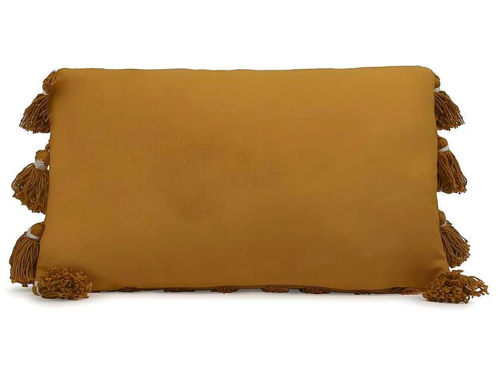 Set Van 2 Kussens Met Pompons Aspen - Getuft Katoen - 30 X 50 Cm - Bronze-OZAIA New