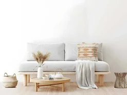 Set Van 2 Kussens Van Katoen Met Franjes Karius - 40 X 40 Cm - Geel En Beige-OZAIA Clearance