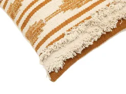 Set Van 2 Kussens Van Katoen Met Franjes Karius - 40 X 40 Cm - Geel En Beige-OZAIA Clearance