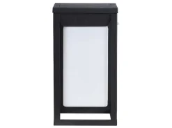 Set Van 2 Led-Buitenwandlampen Op Zonne-Energie - L. 15 X H. 30 Cm - Metaal - Zwart - Fozzano-SOLARGEO