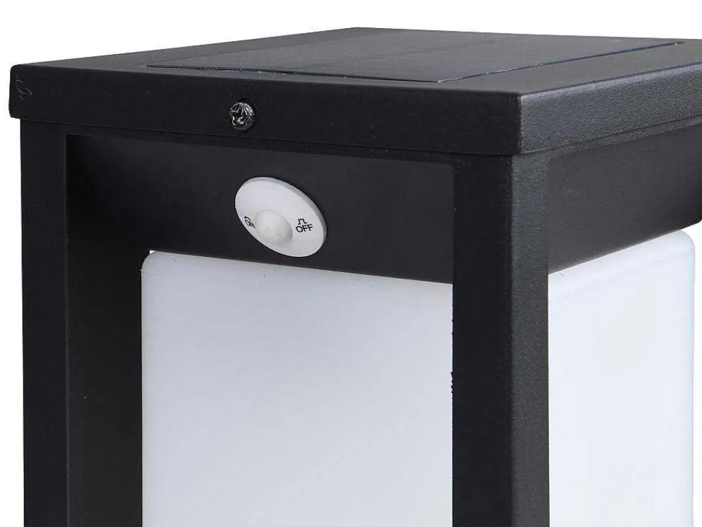 Set Van 2 Led-Buitenwandlampen Op Zonne-Energie - L. 15 X H. 30 Cm - Metaal - Zwart - Fozzano-SOLARGEO