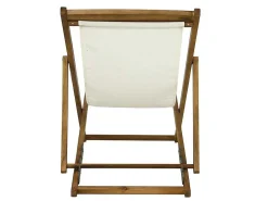 Set Van 2 Ligbedden In Wit En Naturel Acaciahout Prato - Opvouwbaar-MYLIA Hot