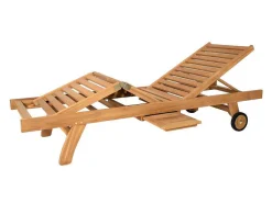 Set Van 2 Ligbedden Met Verschillende Standen In Teak - Licht Hout - Byblos Ii Van-MYLIA