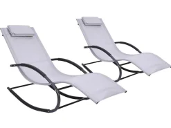 Set Van 2 Ligstoelen - Lichtgrijs - Lombok Van-MYLIA New