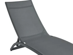 Set Van 2 Ligstoelen Met Verschillende Standen Van Aluminium En Textileen - Antraciet - Saranda Van-MYLIA New