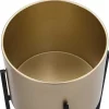Set Van 2 Metalen Bloempotten - D25 X H39 En D23 X H35,5 - Goud En Zwart - Edmee-OZAIA Best