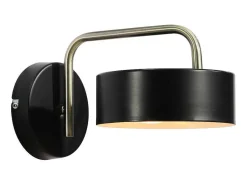 Set Van 2 Metalen Wandlampen In Vintage Stijl - L24 X H14,5 Cm - Zwart En Goudkleurig - Otilie-OZAIA Online