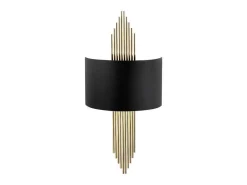 Set Van 2 Metalen Wandlampen In Art-Decostijl - L22 X H75 Cm - Zwart En Goudkleurig - Sangarius-OZAIA Discount