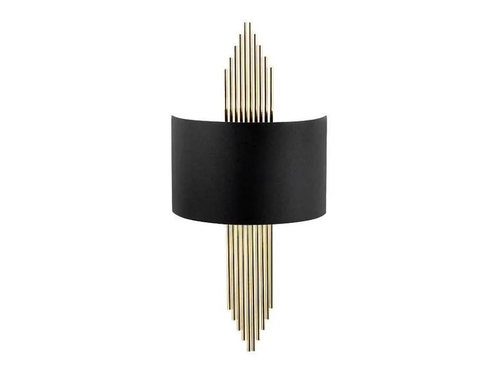 Set Van 2 Metalen Wandlampen In Art-Decostijl - L22 X H75 Cm - Zwart En Goudkleurig - Sangarius-OZAIA Discount