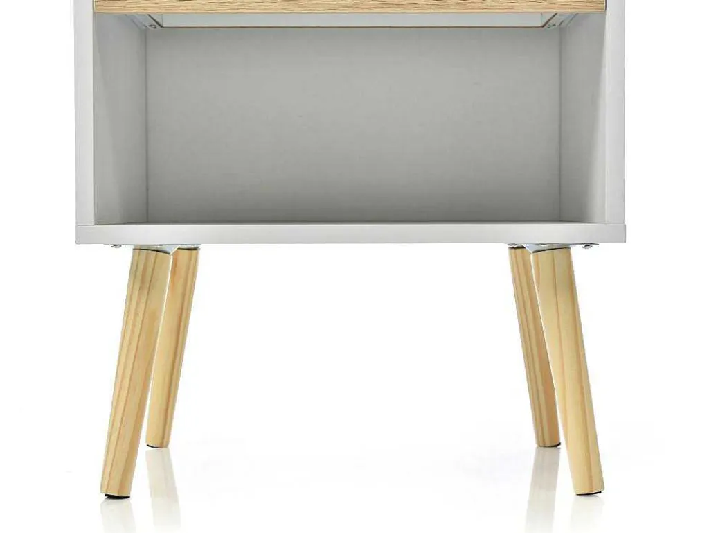 Set Van 2 Nachtkastjes - 1 Lade En 1 Nis - Wit-ModernLuxe New