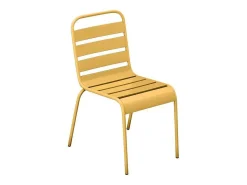 Set Van 2 Opstapelbare Tuinstoelen Van Metaal - Mosterdgeel - Mirmande Van-MYLIA Hot