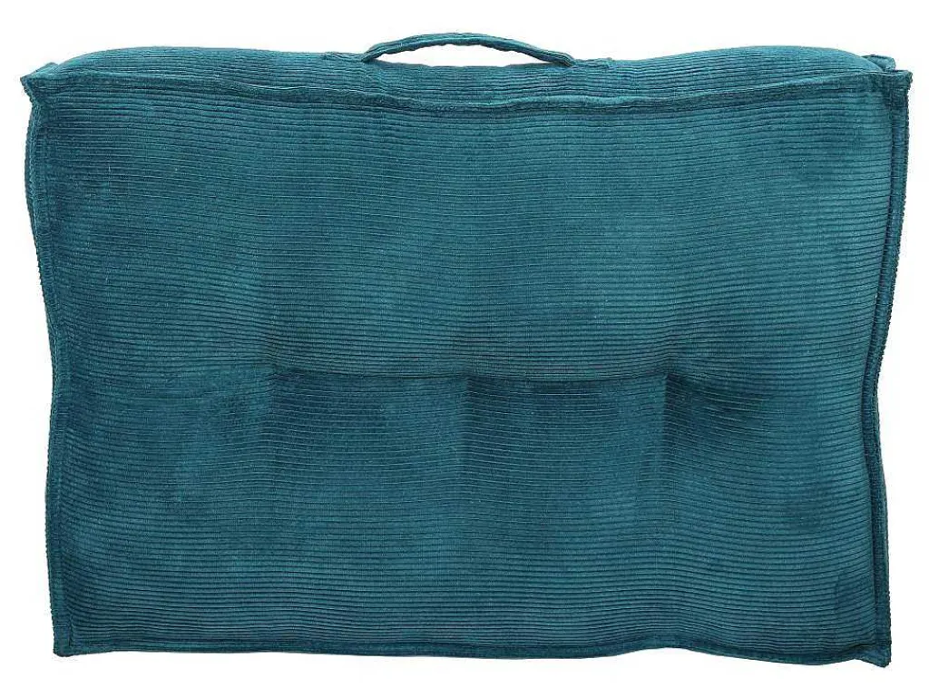 Set Van 2 Palletkussens Van Ribfluweel - L60 X D40 Cm - Blauw - Baila-OZAIA