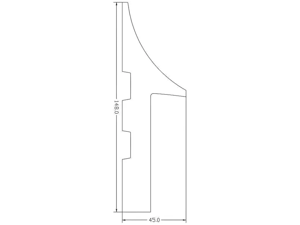 Set Van 3 Plinten Van Polystyreen L290 X H15 Cm Wit - Radeno-Vente-unique