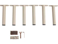 Set Van 6 Ronde Poten Voor Een Lattenbodem - Beige-Vente-unique Discount