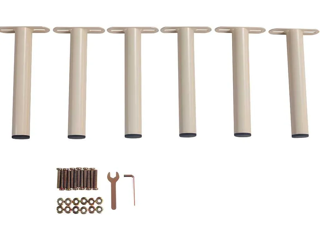 Set Van 6 Ronde Poten Voor Een Lattenbodem - Beige-Vente-unique Discount