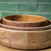Set Van 3 Schaaltjes Van Mangohout - D17, 15 Et 12 Cm - Naturel - Valisa-OZAIA Sale