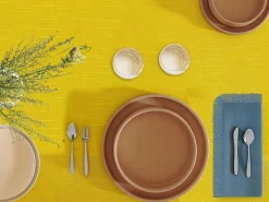 Set Van 4 Servetten Met Franje - Katoen - 45 X 45 Cm - Marineblauw - Pola-OZAIA