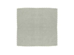 Set Van 4 Servetten Van Katoen - 45 X 45 Cm - Groen - Beige Rand - Loania-OZAIA Online