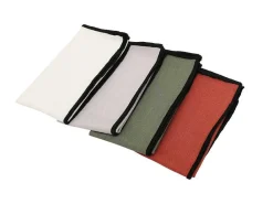 Set Van 4 Servetten Van Katoen En Linnen - 45 X 45 Cm - Terracotta - Borina-OZAIA Outlet