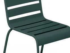Set Van 2 Stapelbare Metalen Tuinstoelen - Dennengroen - Mirmande Van-MYLIA Sale