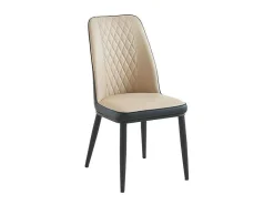 Set Van 2 Stoelen In Kunstleer En Metaal - Beige En Antraciet - Mildura-Vente-unique Hot