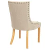 Set Van 2 Stoelen Jolia - Stof En Houten Poten - Beige-Vente-unique Discount