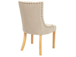 Set Van 2 Stoelen Jolia - Stof En Houten Poten - Beige-Vente-unique Discount