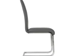 Set Van 4 Stoelen Lirica - Grijs Kunstleer-Vente-unique Discount