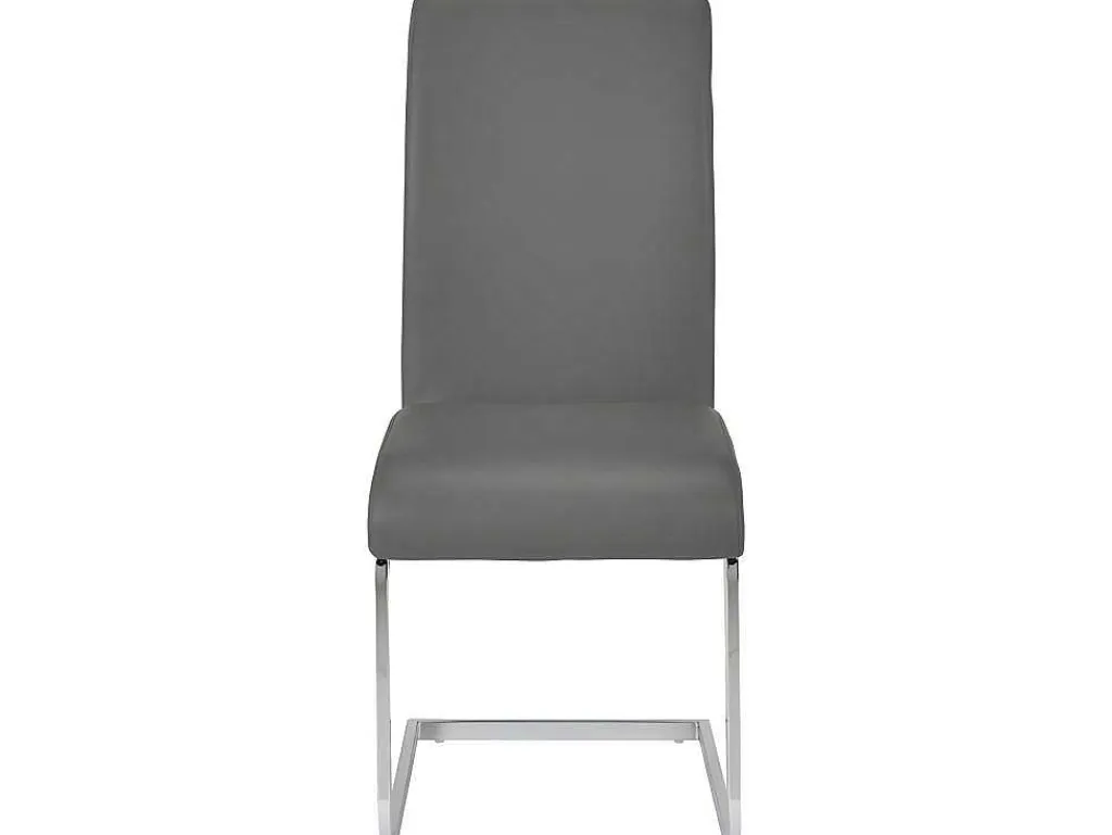 Set Van 4 Stoelen Lirica - Grijs Kunstleer-Vente-unique Discount