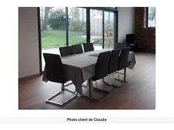 Set Van 4 Stoelen Lirica - Grijs Kunstleer-Vente-unique Discount