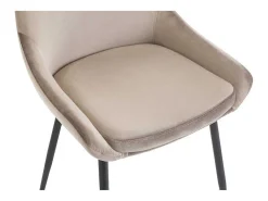 Set Van 2 Stoelen Masurie - Fluweel - Taupe-Vente-unique Clearance