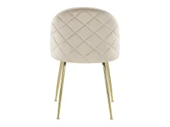 Set Van 2 Stoelen Melbourne - Fluweel En Goudkleurig Metaal - Beige-Vente-unique Outlet