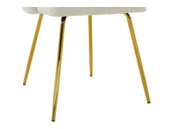 Set Van 2 Stoelen Van Bouclestof En Goudkleurig Metaal - Cremewit - Altinam Van-PASCAL MORABITO Discount