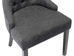 Set Van 6 Stoelen Van Stof En Heveahout - Grijs - Mervia-Vente-unique Clearance