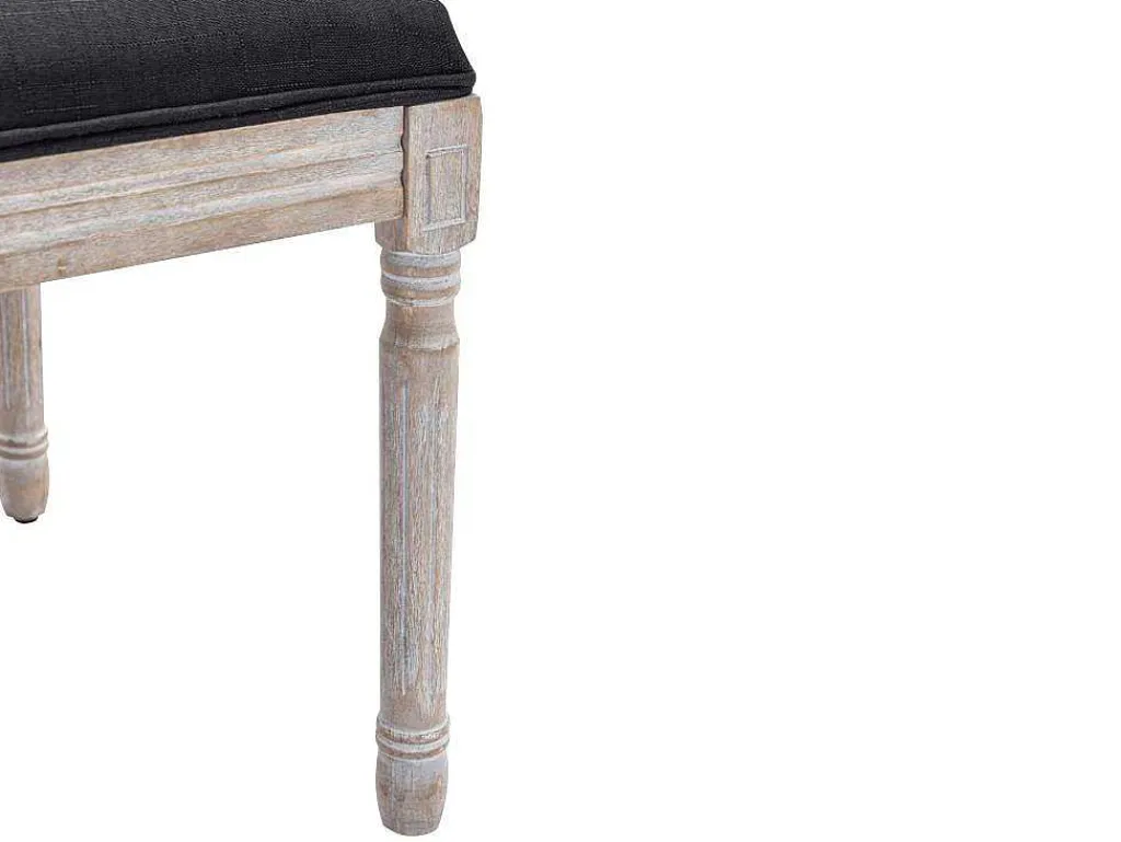 Set Van 2 Stoelen Van Stof En Heveahout - Zwart - Amboisette-Vente-unique Discount