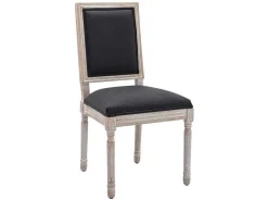 Set Van 2 Stoelen Van Stof En Heveahout - Zwart - Amboisette-Vente-unique Discount