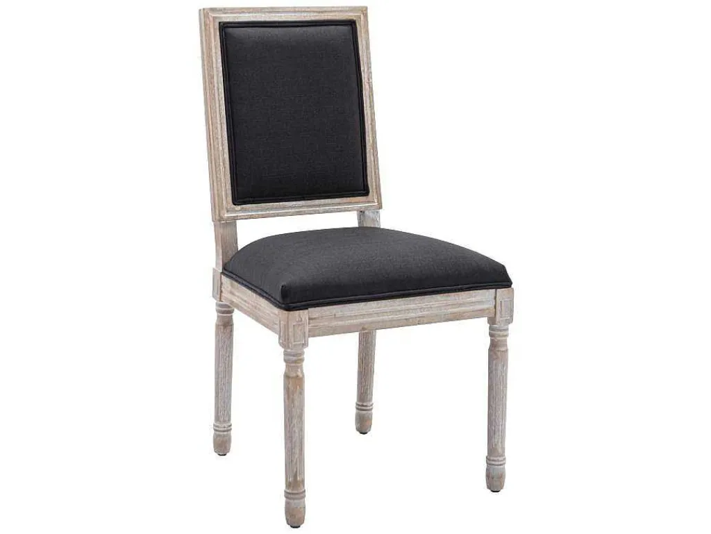 Set Van 2 Stoelen Van Stof En Heveahout - Zwart - Amboisette-Vente-unique Discount