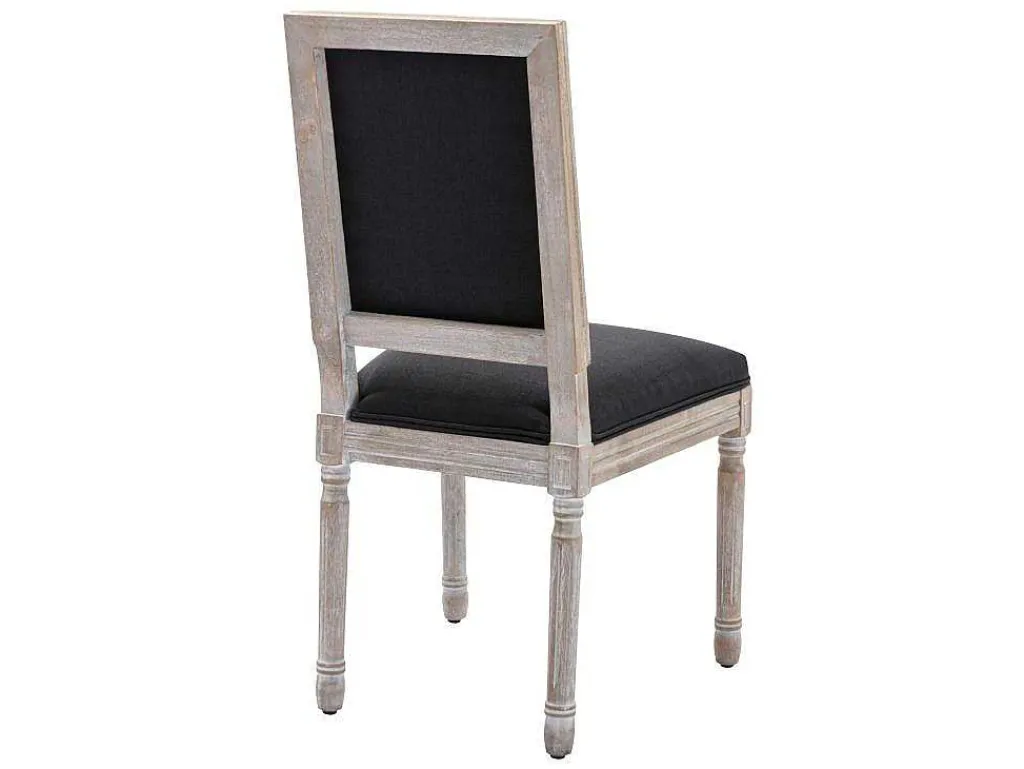 Set Van 2 Stoelen Van Stof En Heveahout - Zwart - Amboisette-Vente-unique Discount