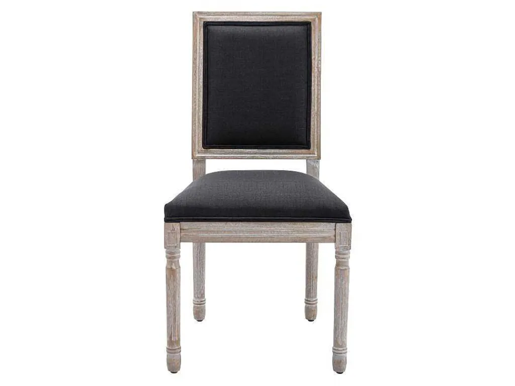 Set Van 2 Stoelen Van Stof En Heveahout - Zwart - Amboisette-Vente-unique Discount