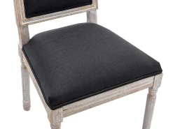 Set Van 2 Stoelen Van Stof En Heveahout - Zwart - Amboisette-Vente-unique Discount