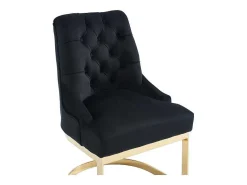 Set Van 6 Stoelen Van Velours En Goudkleurig Roestvrij Staal - Zwart - Porilaso Van-PASCAL MORABITO Discount