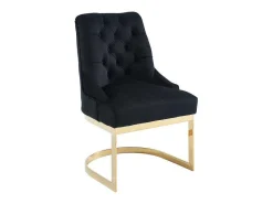 Set Van 2 Stoelen Van Velours En Goudkleurig Roestvrij Staal - Zwart - Porilaso Van-PASCAL MORABITO Online