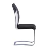Set Van 4 Stoelen Winch - Zwart / Wit Kunstleer - Poten Van Chroom Metaal-Vente-unique Clearance