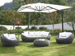 Set Van 2 Tuinfauteuils Van Gevlochten Hars - Grijs - Whiteheaven-MYLIA Best
