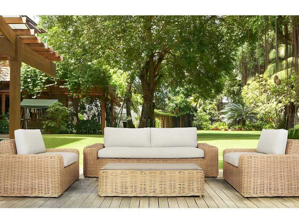 Set Van 2 Tuinstoelen Obidos Van Gevlochten Hars-MYLIA Discount