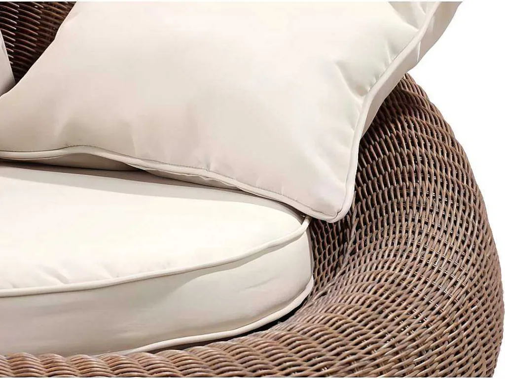 Set Van 2 Tuinstoelen Van Karamelkleurig Gevlochten Hars - Whiteheaven-MYLIA Outlet