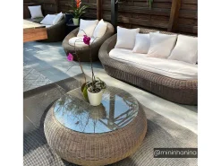 Set Van 2 Tuinstoelen Van Karamelkleurig Gevlochten Hars - Whiteheaven-MYLIA Outlet