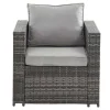 Set Van 2 Tuinstoelen Van Geweven Hars - Grijs - Anori-MYLIA Online