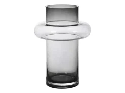 Set Van 2 Vazen Van Getint Glas - D25 X H30 Cm - Glas - Gerookt Grijs - Valoit-OZAIA New